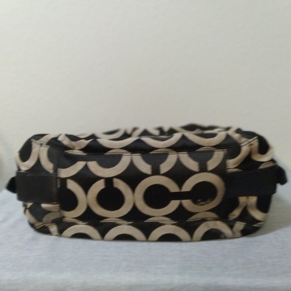 COACH "MIA OP ART MAGGIE" SET Monogram Black SHOULDER WALLET CHECKBOOK S1-7390 - Picture 10 of 15
